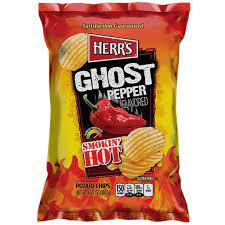 Herr's Smokin Hot Ghost Pepper Potato Chips 200g (USA)