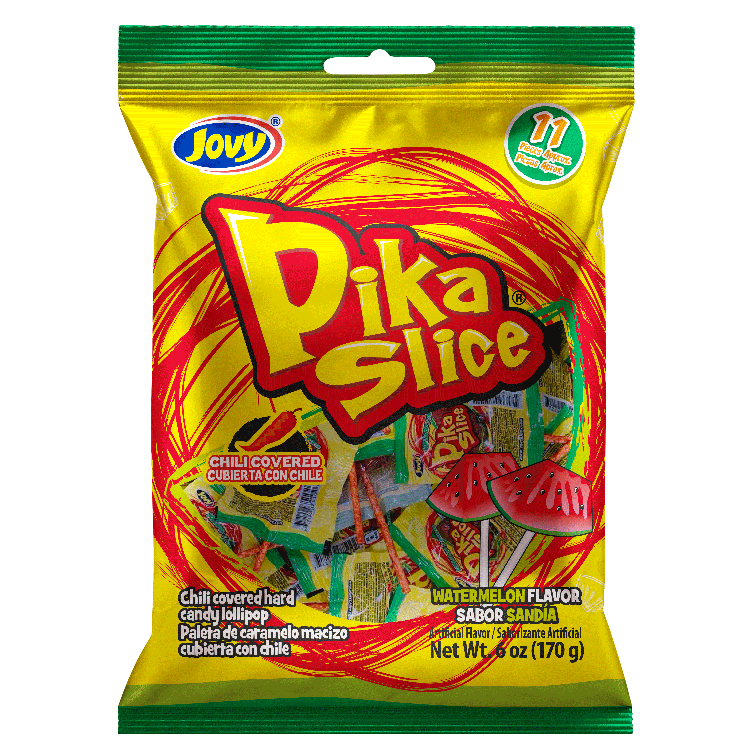 Jovy Pika Slice Watermelon Flavor Lollipops with Chili