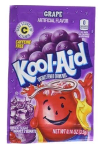 Kool-Aid Unsweetened Grape Drink Mix Satchels 3.96g