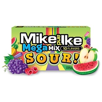Mike and Ike Sour Mega Mix with 10 Flavours 90g (USA)