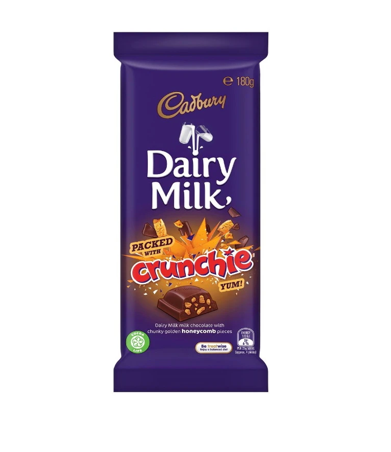 Cadbury Dairy Milk Crunchie Chocolate Block