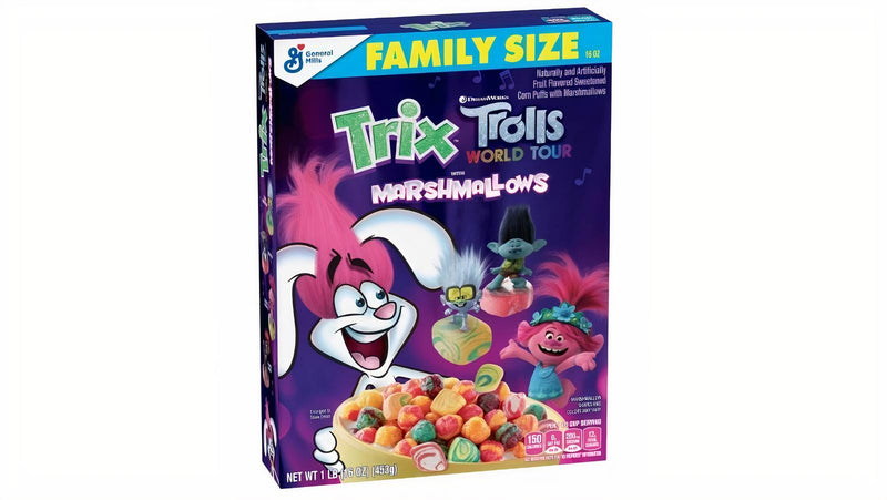 Trix Trolls World Tour with Marshmallows Breakfast Cereal